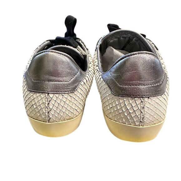 Zadig & Voltaire Neo Keith White Snakeskin Embossed Sneakers Size 7.5 - Picture 7 of 13